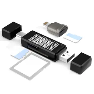 2 Card Readers,1 USB-Type C card redader and 1 iPhone charging port reader,Supports SD/Micro SD/MMC/SDXC/SDHC/Micro SDHC /TF card （2 in 1 Package）