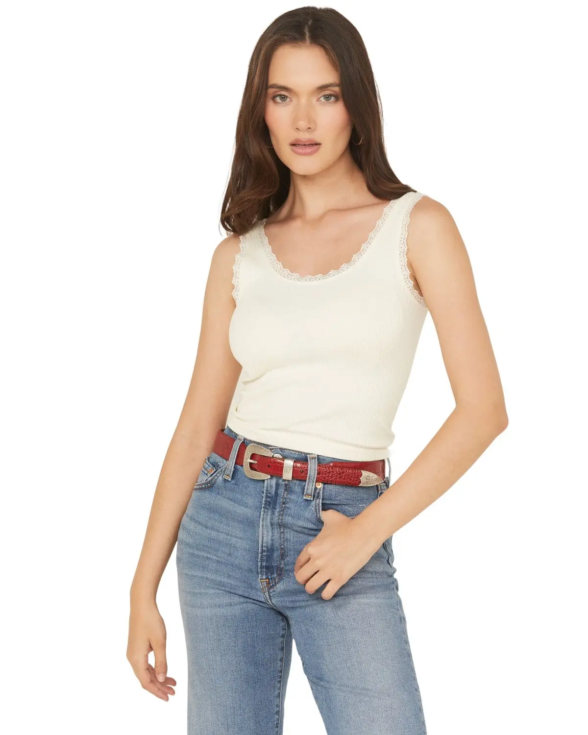 Stetson Women's Women'S Crocodile Print Tapered Belt - 9409790-600