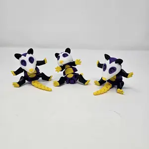 Nonbinary Pride Articulated 3D Printed Plastic Opossum Fidget Toy with Tail, LGBTQ+ Inspired Decor for Finger Toy Enthusiasts