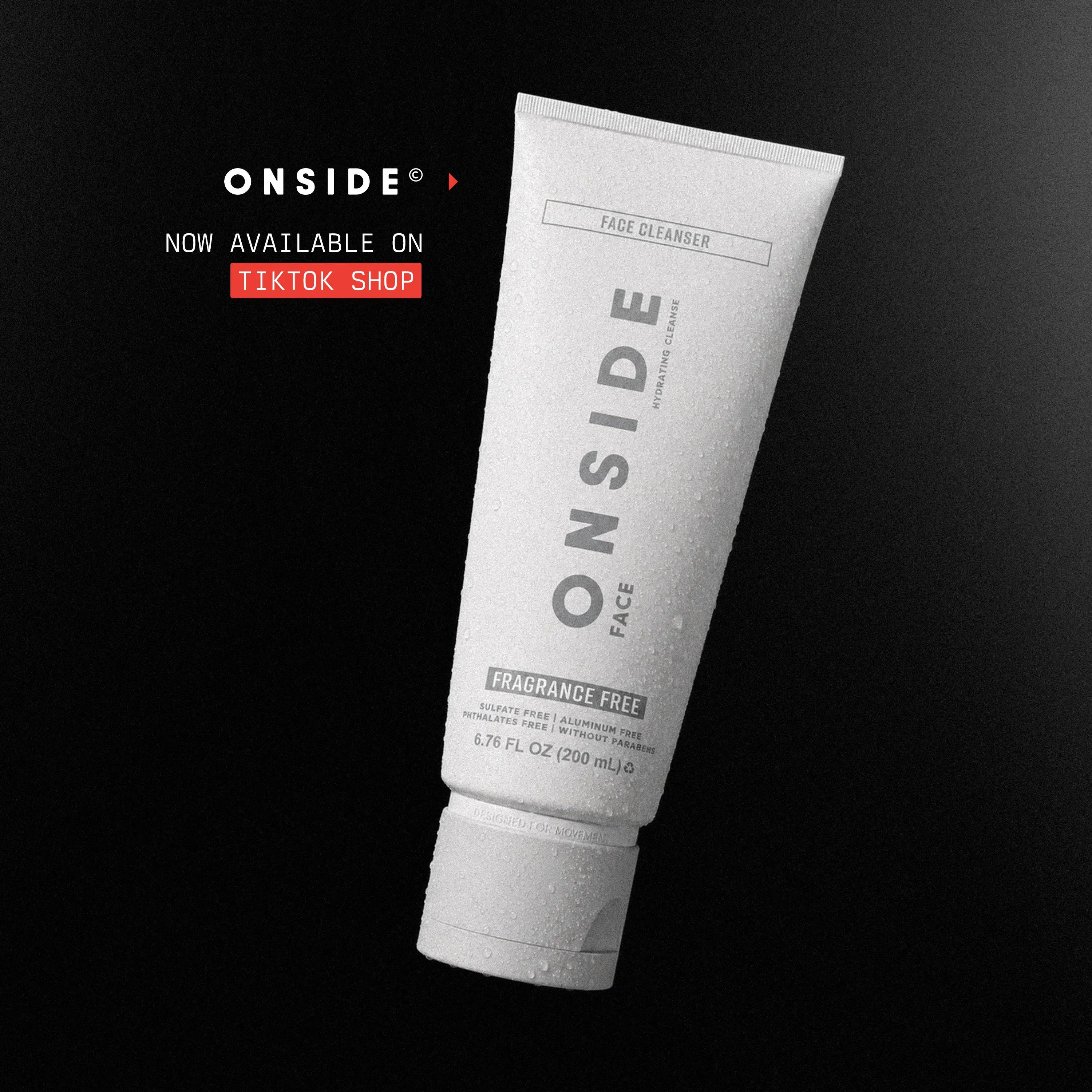 ONSIDE Daily Face Cleanser | Removes Sweat, Oil & Buildup | Purifies Without Stripping, Maintains Balance | Dermatologist Tested | For All Skin Types | Performance Skincare
