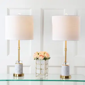 JONATHAN Y Harper Marble/Crystal LED Table Lamp , for bedroom, living room, foyer, hallways, dining room, dorms