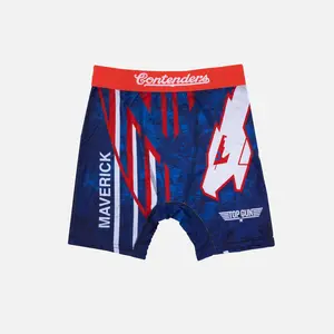 Contenders Men's Top Gun Maverick Youth Fit Brief - Polyester-Spandex Menswear Underwear with Ride Control, Short Inseam, Jacquard Waistband, Tag-Free Label for Athletic Sportswear Use
