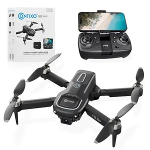 Contixo F16 Ziro Stunt Drone 1080P HD Camera, FPV, Foldable, 16-Min Flight, Brushless Motor, Follow Me – Black