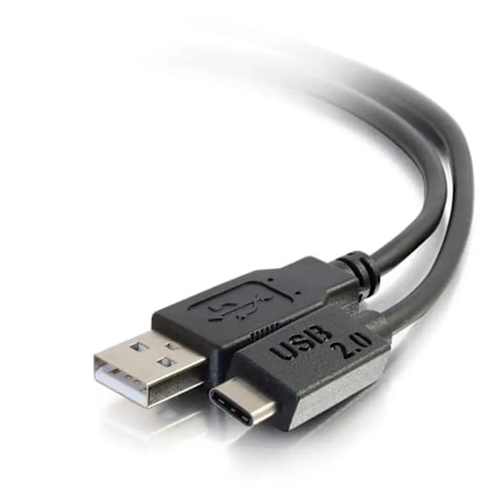 C2G 12ft (3.7m) USB 2.0 USB-C to USB-A Cable M/M - Black