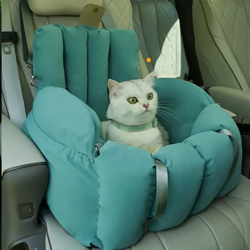 Warm & Comfortable Portable Pet Car Seat, Dual-Use Handheld & Car Seat, Fits Small Dogs & Cats Up to 25 Lbs, Polyester Material