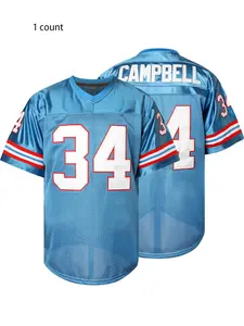 Men's Letter & Striped Patched Hollow Out Baseball Jersey, Casual Half Sleeve V Neck Football Top for Daily Wear, Men's Sportswear for All Seasons