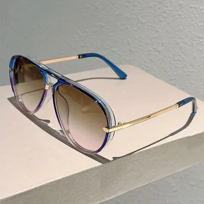 Vintage Pilot Sunglasses, 2026 New Fashion Multi-Color Gradient Shades, Trendy Streetwear Style for Men, Women's Sunglasses for Casual Outdoor Use, Trendy Streetwear Sunglasses, Womens Sunglasses