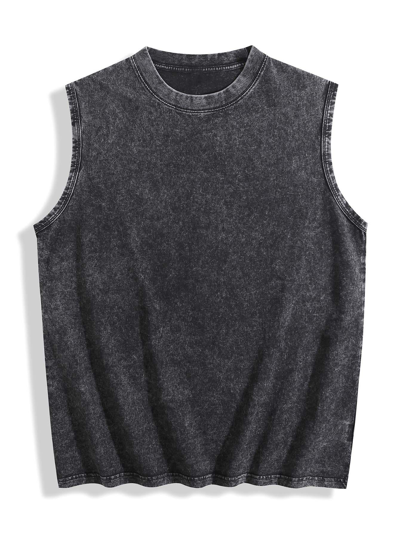 2-4 Pack Heavy Washed Cotton Tank Men's Thick Yet Breathable 5 No-Brainer Colors Holds Its Shape