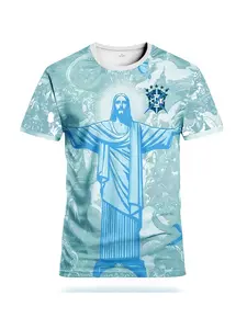 Men's Brazil Special Edition Football Jersey, Rio Youth Round Neck Comfortable Sport Top, Soccer Shirt, Ideal for Soccer Games, Training, Fitness, Casual Gift