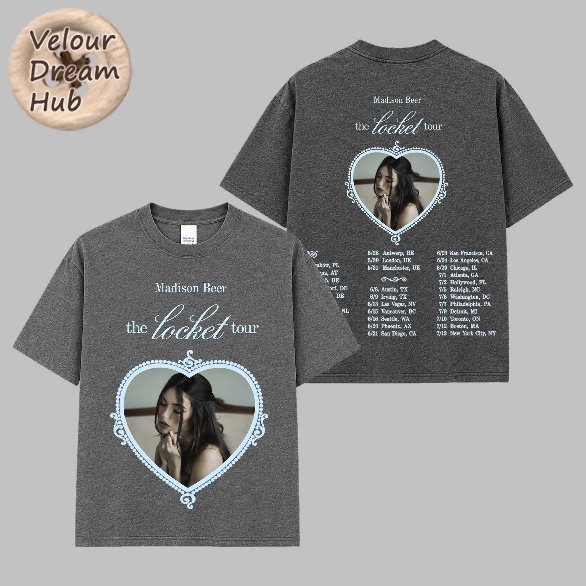 Madison Beer - The Locket Tour 2026 Album Shirt  Vintage R&B Graphic Tee Locket Album Merch Streetwear Unisex Cotton Shirt Music Fan Gift for Madison Lovers
