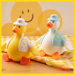 Squishy Duck in Clothes – Kawaii Soft Squeeze Fidget Toy