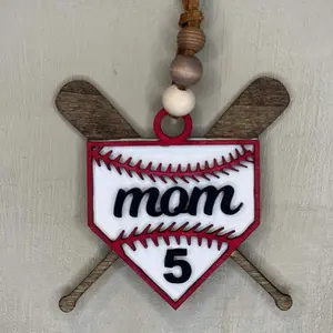 Baseball car charm