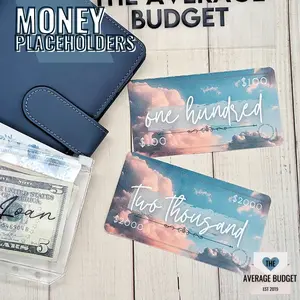 Placeholder Money Cards for Cash Stuffing