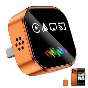 2026 Upgraded Wireless Carplay Adapter, 4-in-1 Wireless CarPlay Adapter for Android & iPhone  CarPlay + Screen Mirroring, AirPlay Mirror & Android Mirror, Mini USB with Type-C Plug & Play