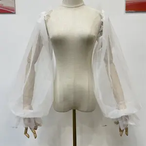 Ivory Tulle Puffy Sleeves, Wedding Sleeves, Removable Sleeves For Bridal, Prom Dress/Wedding Dress Accessories, Custom Color Sleeves Comfort Elegant