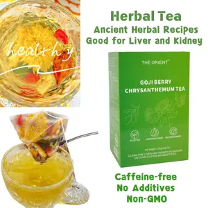 Goji Berry Chrysanthemum Tea - clear liver | eye nourishing health | with 8 Herbal ingredients l 150g/Pack Beverage Detoxification dandelion root tea loaded tea packets Traditional Chinese Loaded Tea  Wellness Tea