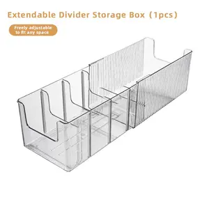 Medication Storage Box, Household Cabinet First Aid Salve Organizer, Transparent Infusion Box with Multicompartment Design Compartments, Expandable Medicine Container