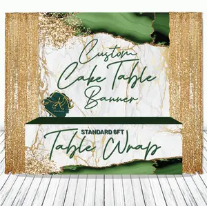 Custom Cake Table Banner & Table Wrap (DESIGN & PRINTED)