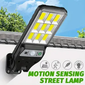 Solar Outdoor LED Wall Light with Motion Sensor, Three Modes, Waterproof Safety Solar Lamp for Yard Garden Door Street Lighting, Outdoor Security Lights