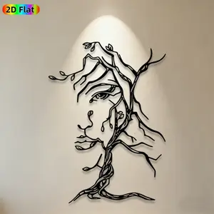 1pc Tree Goddess Metal Wall Art, Enchanting Tree Goddess Statue Mural, Ideal Gift for New Year, Easter, Nature & Mythology Enthusiasts,  Metal Wall Decor Wall Sculptures, Perfect for Garden Fence & Living Room Wall, Unique Outdoor & Indoor Decor