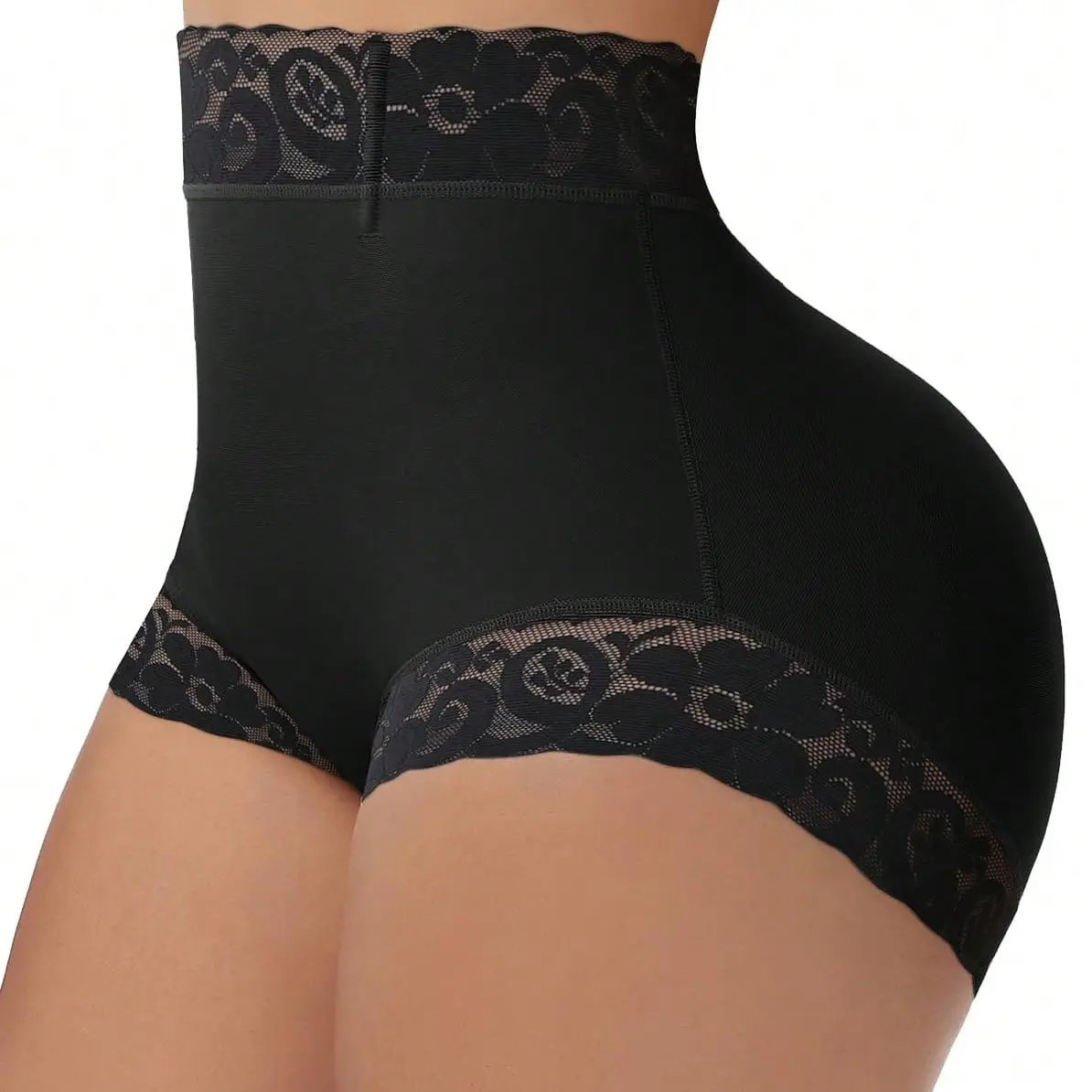 Seamless High Waist Shapewear Shorts | Strong Tummy Control & Butt Lifting Boxer Briefs for Women, Plus Size Summer Seamless Sports Underwear Black Minimalist