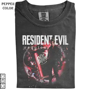 Resident Evil 4 Le0n K.e.nnedy Graphic Vintage Shirt, Soda Lover Sweatshirt, Unisex Cotton Graphic Top T-Shirt, Unisex Cotton Crewneck Top for Daily Wear