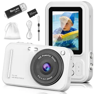 Digital Camera, 48MP Compact Camera, FHD 1080P Pointand Shoot Digital Cameras with 16X Zoom, Face Detect,Smile Capture, Anti Shake, for Boys Girls Teens Gifts