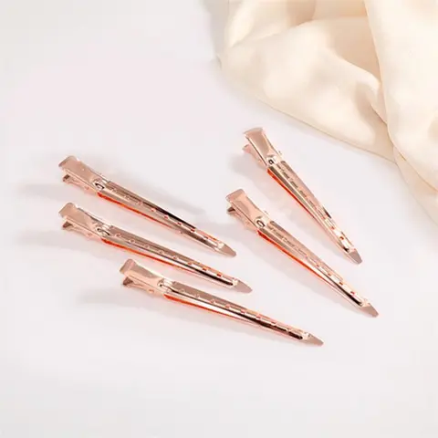 Unisex Basic Metal Duck Billed Curl Clip - 3.5 in, 1 Piece with Holes, for Salon Styling & Thick Hair Holding/Sectioning, Holds onto Hair