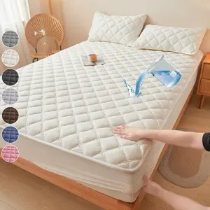 2/3PCS Soft Noiseless Waterproof Mattress Protector Set, Waterproof Mattress Pad, Deep Pocket Fitted Sheet, Breathable Cooling & Sweat Resistant, Machine Washable, Sleep Comfort Essential