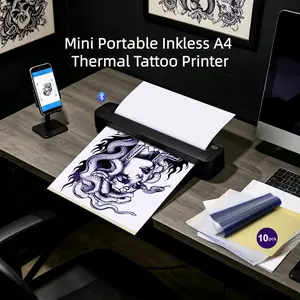 Mini Tattoo Stencil Printer, Bluetooth-compatible & USB Connection, 1500mah Battery, iOS & Android Compatible, Portable Design, Easy Setup