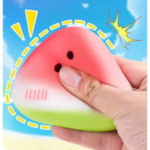 Summer Watermelon Squishy Toy - Slow Rebound, Soft, High Aesthetic Value, Stress Relief and Venting Toy