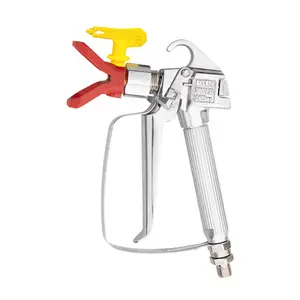 3-Pack Airless Spray Gun Set, Includes 1 Piece 517 Nozzle and Red Base, Suitable for Interior/Exterior Houses, Gardens, Fences, Precision Automotive and Wall Painting, Paint Spraying Tool