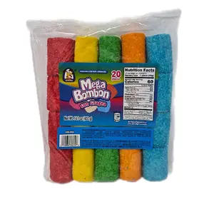 Mega Bombon Colores Marshmallow with Sprinkles 20 Pieces Bag 5 Colors 14oz Sweet Candy Treats