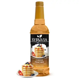 Syruvia Cheese Pancake Coffee Syrup - 25.4 fl oz. Premium Coffee Flavoring Syrup. Kosher & Gluten-Free. Perfect for Drinks, Sodas, Shakes & Desserts
