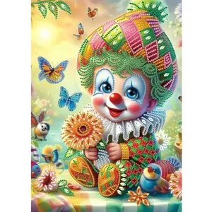 5D Diamond Arts Colorful Painting Kit, Little Joker Pattern DIY Diamond Arts Colorful Painting without Frame, Handmade Art Crafts for Home Decor