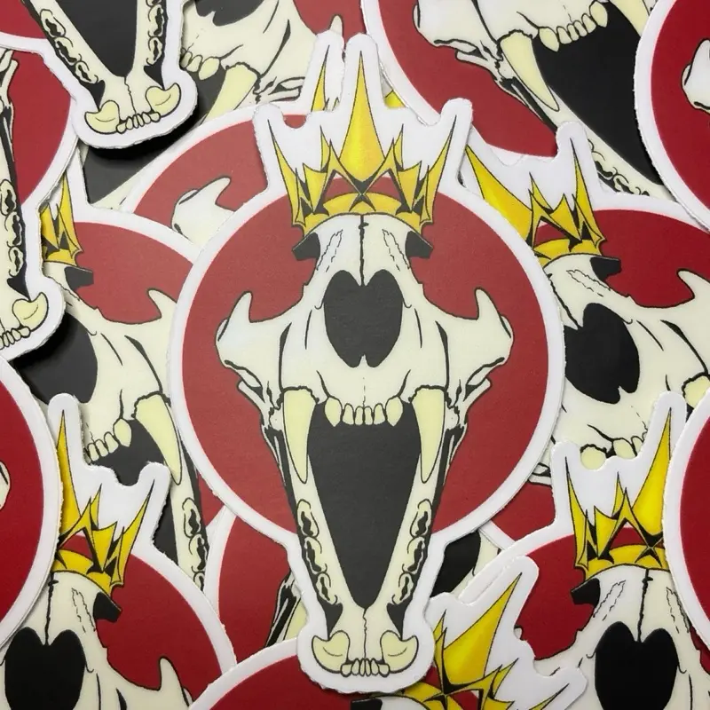 Wolf King 3x3 vinyl sticker
