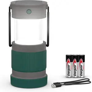 500 Hybrid Power Camping Lantern, Solar, Rechargeable, or AA Battery Powered, IPX4 Water Resistant Bright LED Lantern