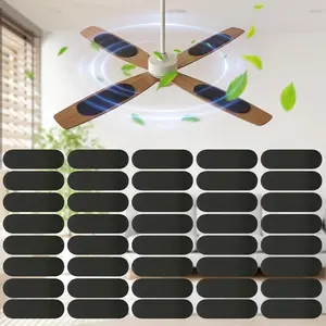 40 Packs Ceiling Fan for Blades, Activated Shell Carbon Ceiling Fan Air Purifier Pads, Easy Stick Ceiling Fans Dust Catcher Pads for Dust, Dander & Odors
