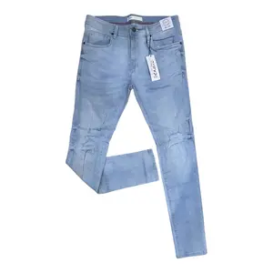 P567 - Jersey Ripped Skinny-Fit Stretch Jeans