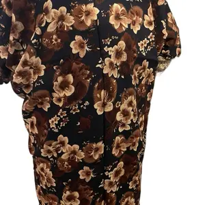 Black Baati Dress with Golden Floral Patterns
