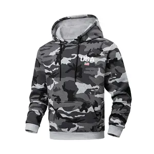TikTok Viral USA Camo Hoodie Cozy Trendy & Perfect for Street Style with Patriotic USA Logo Menswear Love