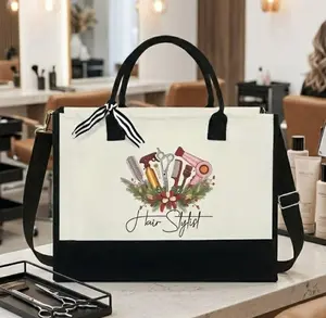 Hair Stylist Tote Bag - Christmas Gift for Hairdresser, Xmas Gift for Hairstylist, Beautician Canvas Bag, Hairstylist Appreciation Gift TQN1762LTH