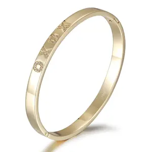 Fancy Stainless steel ladies fashion XOXO bracelet