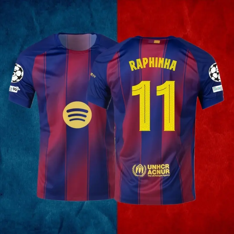 2526 Home Kit Raphinha #11 Short-Sleeve Soccer Jersey