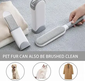 Multi-functional Electrostatic Lint Brush with Double Sided Design for Furniture & Pet Hair Removal - Reusable & Self-Cleaning Tool for Clothes, Sofa, Carpet & Bed