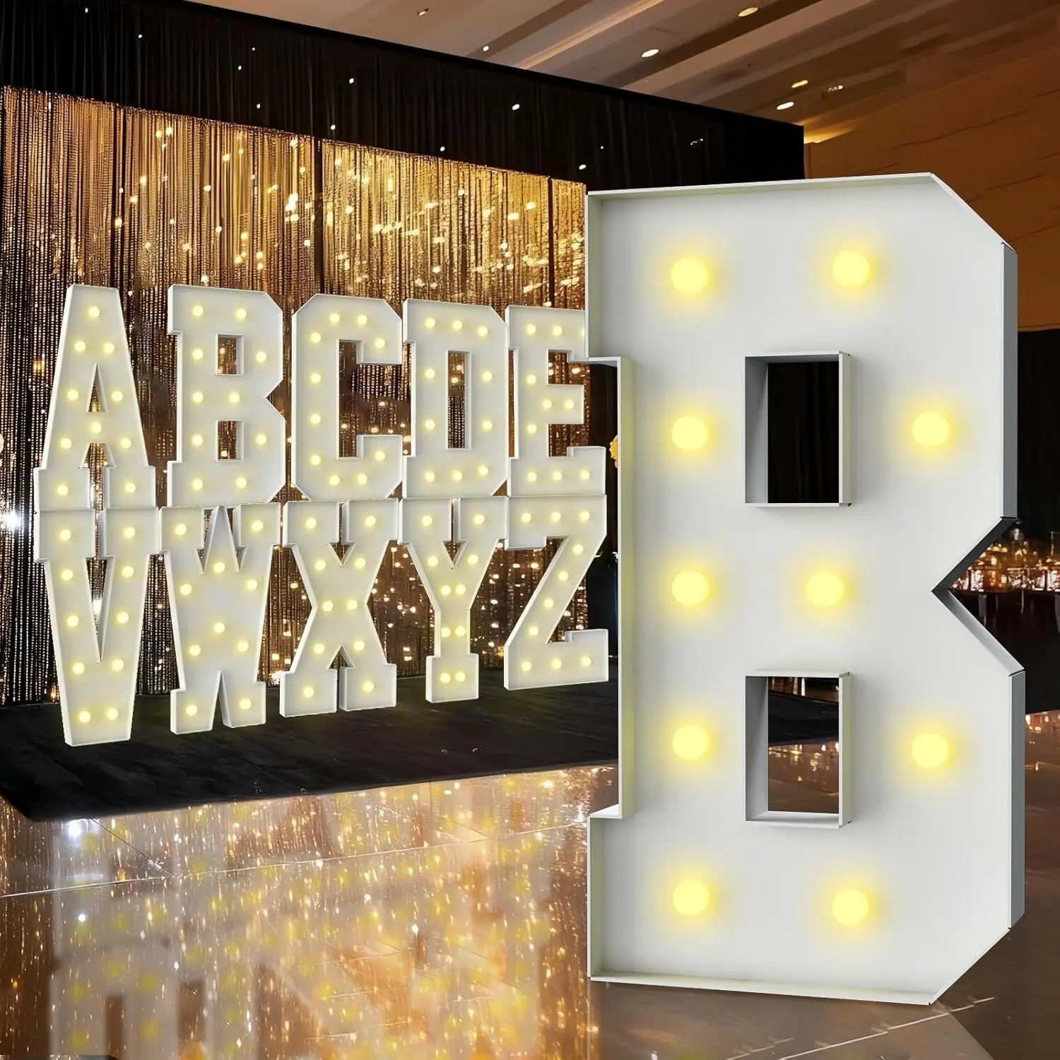 3FT Marquee Light Up Letter,Marquee Letters 3 Feet Tall, Large Led Sign for Party,Birthday Decorations,Graduation,Prom,Baby Shower(Letter B)