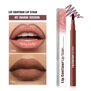 lakerain 2 Counts Long-Lasting Ultra Pigmented 2-in-1 Lipliner Lip Contour & Lip Stain, Dual-Sided Tip for Effortless Lip Contouring & Pigmentation, Smudge-proof Kiss-proof, Lip Makeup for All Skin Tones, Women’s Cosmetics