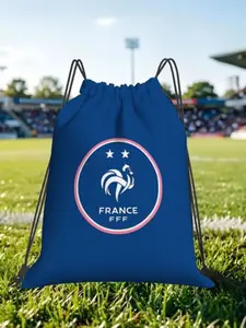 1 pc France Football Print Drawstring Bags Men Women Storage Backpack Teenager Travel Bag Multi-function Pocket Match Day Essentials Multifunctional Sports Bag