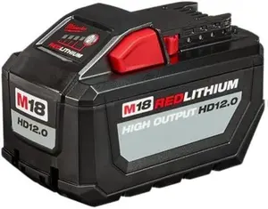 Milwaukee M18 REDLITHIUM BATT 12AH HIGH OUTPUT HD12.0 Battery Pack for 50% More Power and Cooler Performance in Extreme Cold Weather