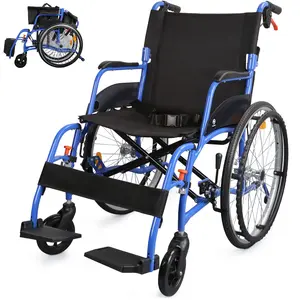 Lightweight Manual Wheelchair with Swing-Away Footrests & Anti-Tip Design